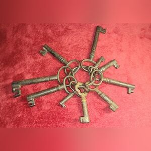Vintage Iron Skeleton Keys Set